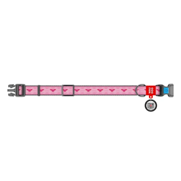 Waudog Collar Wonder Woman 1 DC Comics, Hebilla Fastex de Plástico + Placa QR - Imagen 2