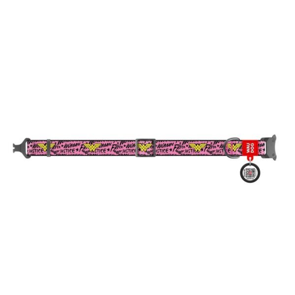 Waudog Collar Wonder Woman DC Comics, Hebilla Fastex de Metal + Placa QR - Imagen 2