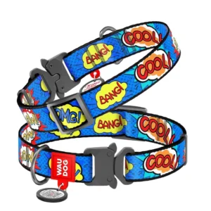 Waudog Collar Wow, Hebilla Fastex de Metal + Placa QR