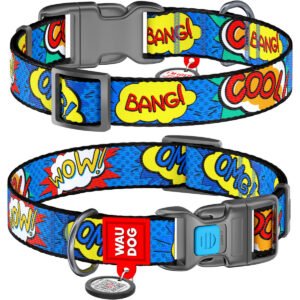 Waudog Collar Wow, Hebilla Fastex de Plástico + Placa QR