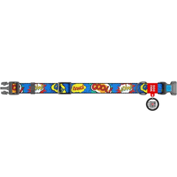 Waudog Collar Wow, Hebilla Fastex de Plástico + Placa QR - Imagen 3