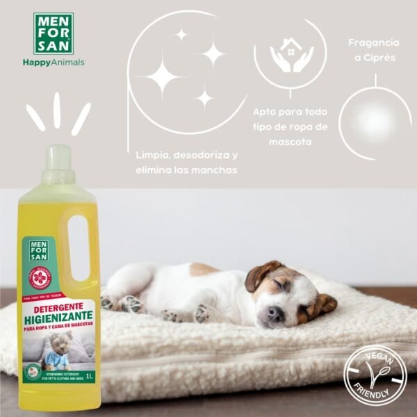 Menforsan Detergente para Ropa y Cama de Mascotas – 1L - Imagen 2