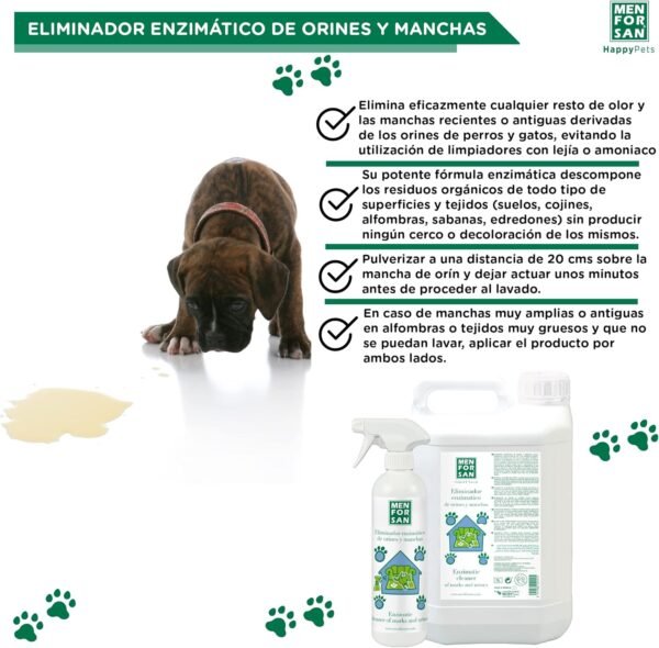 Menforsan Eliminador Enzimático de Orines y Manchas – 500ml - Imagen 4