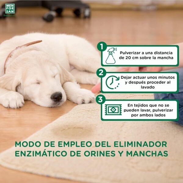 Menforsan Eliminador Enzimático de Orines y Manchas – 500ml - Imagen 5