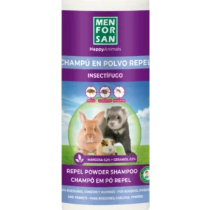 Menforsan Shampoo Anti-Insectos en Polvo para Roedores, Conejos y Hurones – 250gr