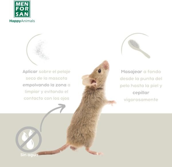 Menforsan Shampoo Anti-Insectos en Polvo para Roedores, Conejos y Hurones – 250gr - Imagen 4