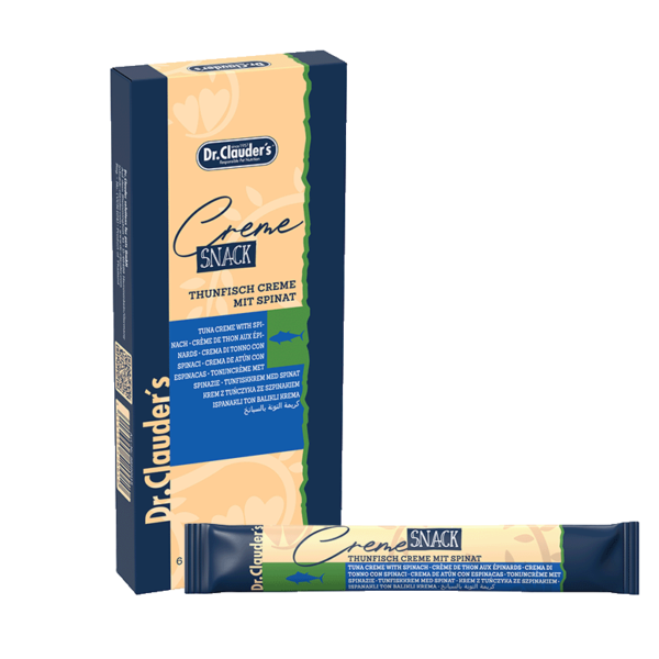 Dr. Clauder's Creme Snack Atún con Espinaca – Caja x 6 sticks