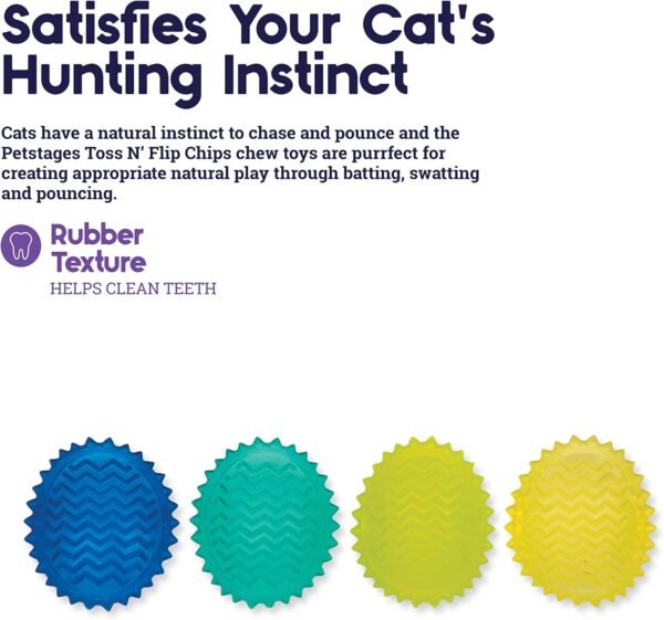 Petstages Juguete Dental Masticable Toss N' Flip Chips - Imagen 3