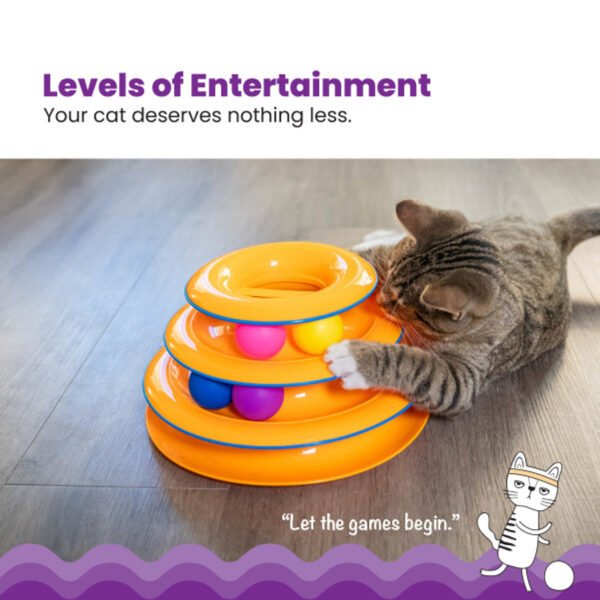 Petstages Juguete Interactivo Tower of Tracks - Imagen 3