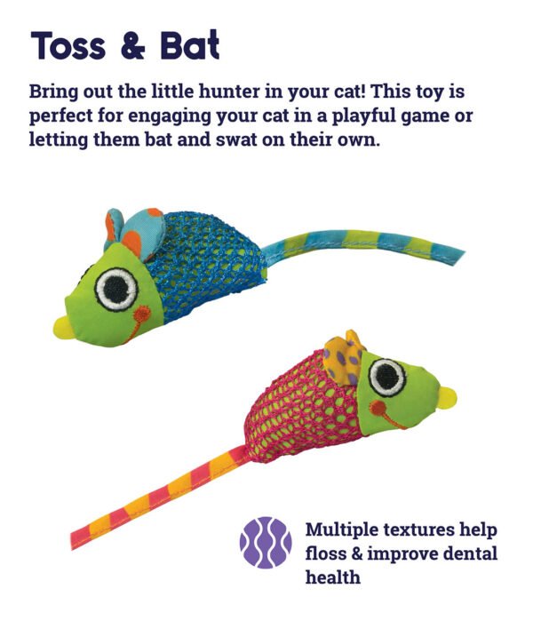 Petstages Juguete Masticable Catnip Dental Health Chew Mice – 2 Pack - Imagen 5