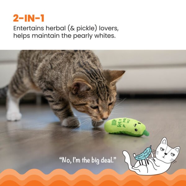 Petstages Juguete Masticable Crunchy Pickle Kicker - Imagen 3