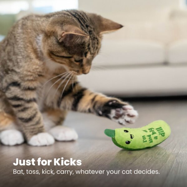 Petstages Juguete Masticable Crunchy Pickle Kicker - Imagen 5