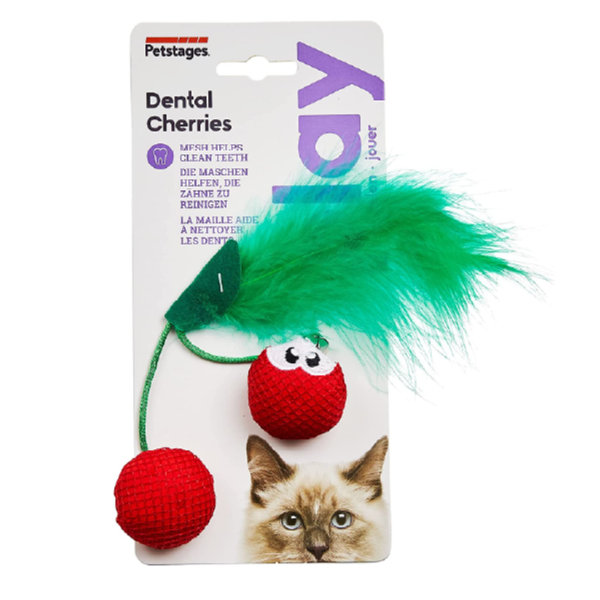 Petstages Juguete Masticable Dental Cherries Red - Imagen 2