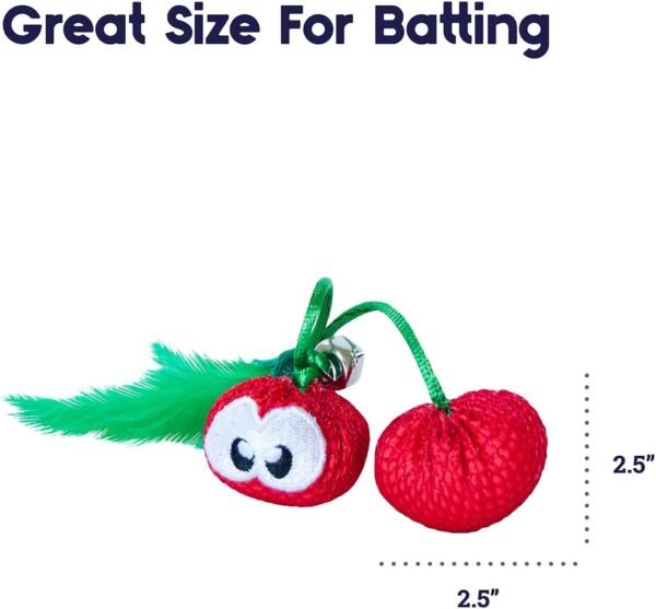 Petstages Juguete Masticable Dental Cherries Red - Imagen 6