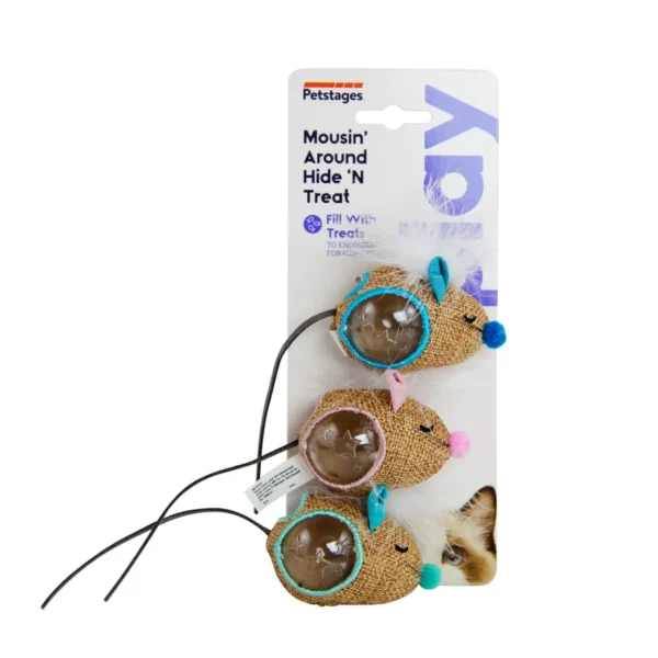 Petstages Juguete Mousin Around Hide 'N Treat – 3 Pack - Imagen 2
