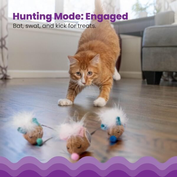 Petstages Juguete Mousin Around Hide 'N Treat – 3 Pack - Imagen 3