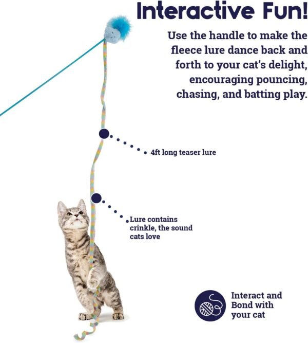Petstages Juguete Rainbow Cloud Teaser Wand - Imagen 3