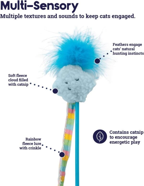 Petstages Juguete Rainbow Cloud Teaser Wand - Imagen 5