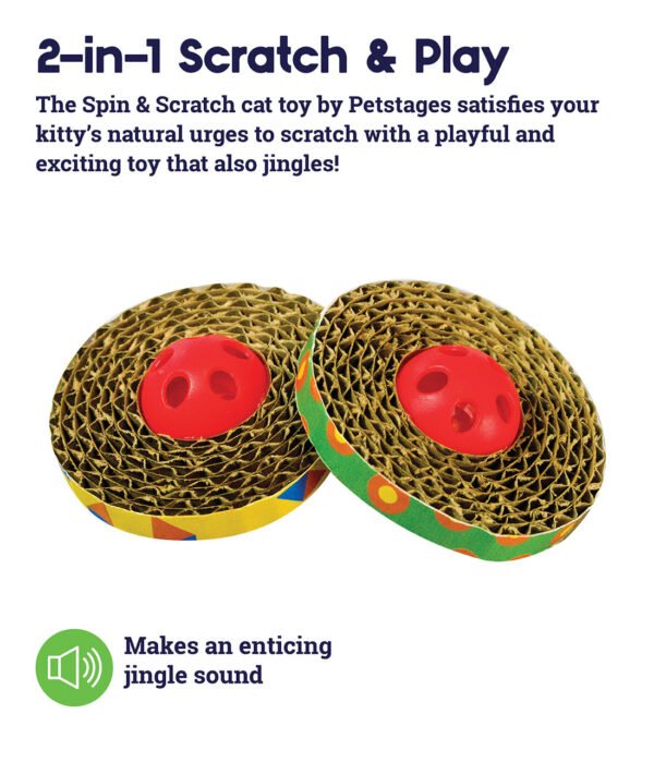 Petstages Juguete Spin & Scrath – 2 Pack - Imagen 4