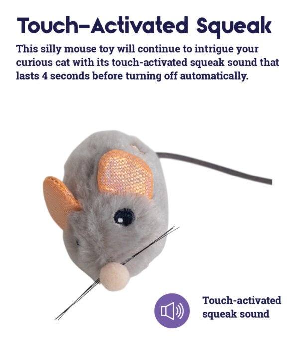 Petstages Juguete Squeak Squeak Mouse Plush - Imagen 3
