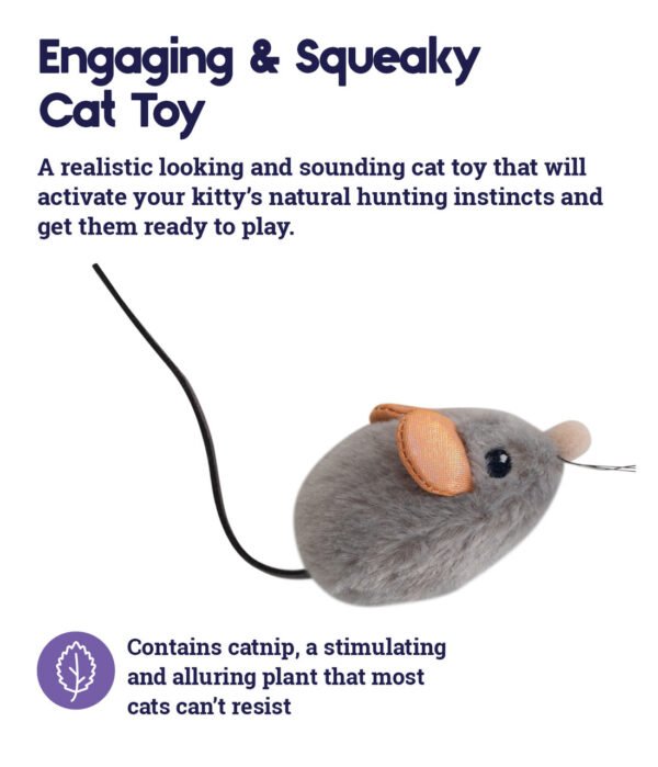 Petstages Juguete Squeak Squeak Mouse Plush - Imagen 5