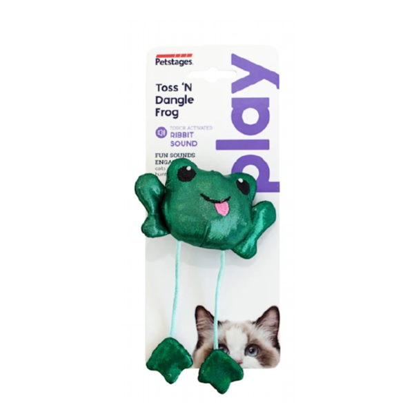 Petstages Juguete Toss 'N Dangle Frog - Imagen 2