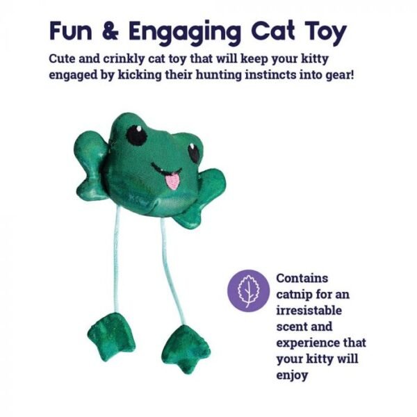 Petstages Juguete Toss 'N Dangle Frog - Imagen 4