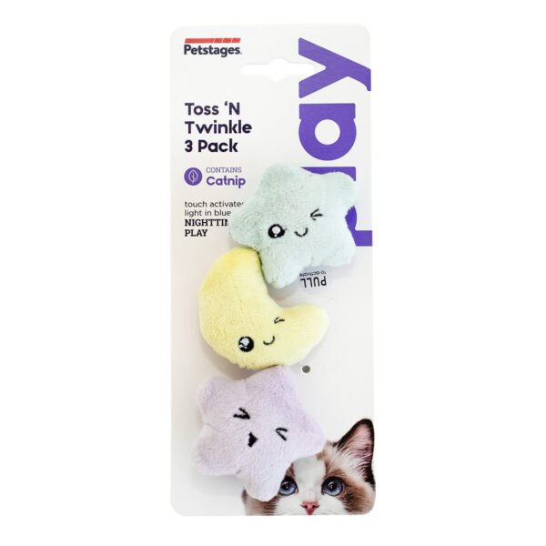 Petstages Juguete Toss N' Twinkle – 3 Pack - Imagen 2