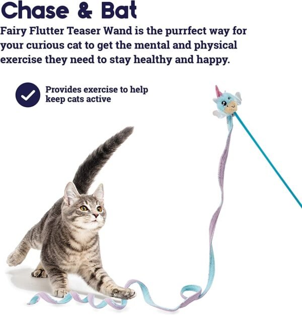 Petstages Juguete Unicorn Lure Teaser Wand - Imagen 3