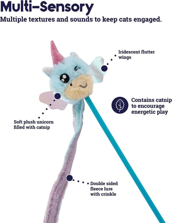 Petstages Juguete Unicorn Lure Teaser Wand - Imagen 5