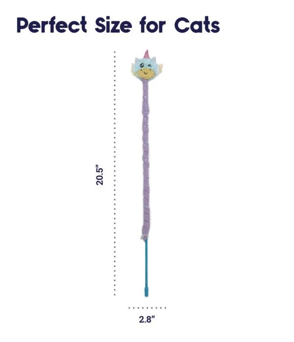 Petstages Juguete Unicorn Lure Teaser Wand - Imagen 6