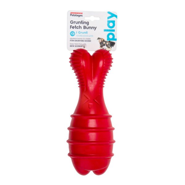 Petstages Juguete Grunt Fetch Stick Bunny Red - Imagen 2