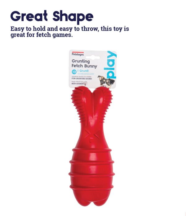 Petstages Juguete Grunt Fetch Stick Bunny Red - Imagen 5