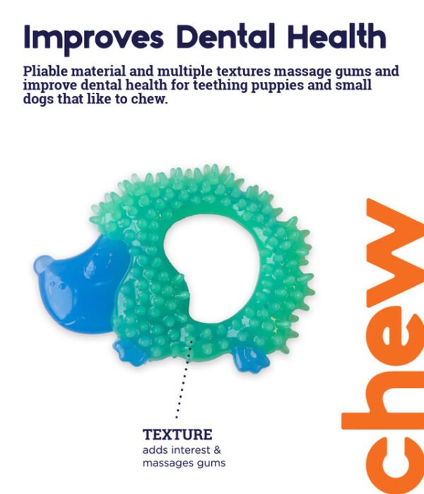 Petstages Juguete Masticable Cutie Chewies Hedgehog Blue - Imagen 4