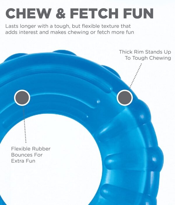 Petstages Juguete Masticable Orka Tire Blue - Imagen 5