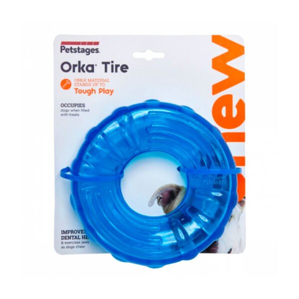 Petstages Juguete Masticable Orka Tire Blue - Imagen 2