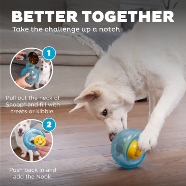 Planet Dog Juguete Interactivo Orbee Tuff Nooks Happiness Yellow (compatible con Snoop) - Imagen 5