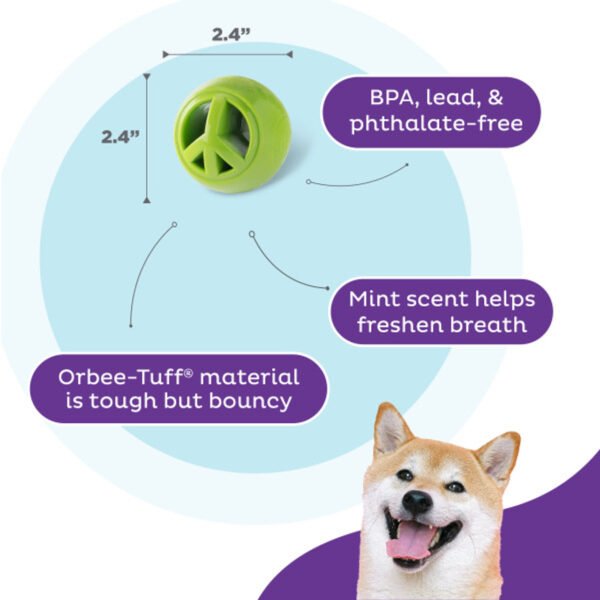 lanet Dog Juguete Interactivo Orbee Tuff Nooks Peace Green (compatible con Snoop) - Imagen 3