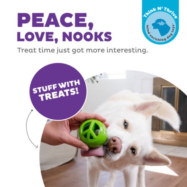 lanet Dog Juguete Interactivo Orbee Tuff Nooks Peace Green (compatible con Snoop) - Imagen 2